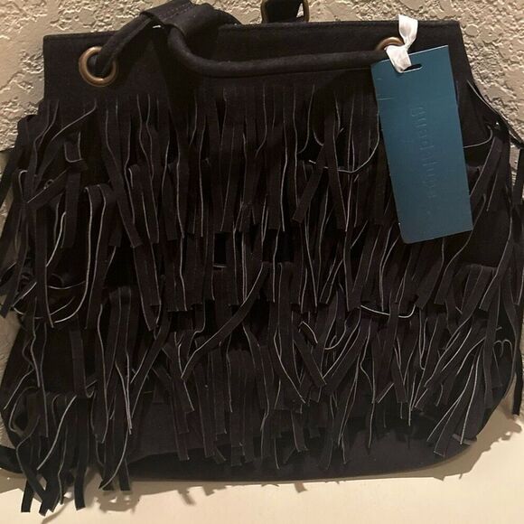 Guadalupe Camila Fringe Leather Backpack Bohemian Hippie Festival Tassel NWT